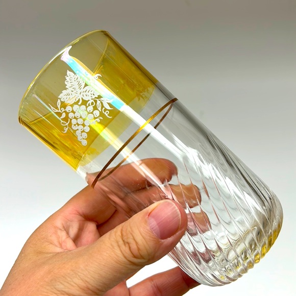 Vintage set on 6 Borgonovo Italy glass tumblers - Picture 7 of 10